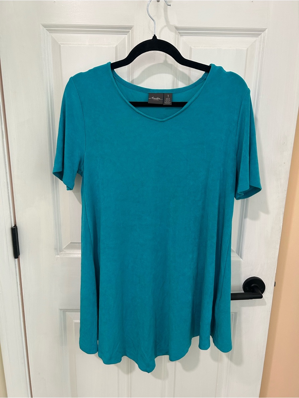 Teal Short-Sleeve Swing Tunic